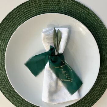 Personalised Ribbon Ties And Optional Napkins, 2 of 6