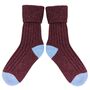 Recycled Silk And Lambswool Blend Cosy Ribbed Socks, thumbnail 7 of 8