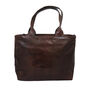 Large Leather Tote In Two Tones Of Brown, thumbnail 2 of 4