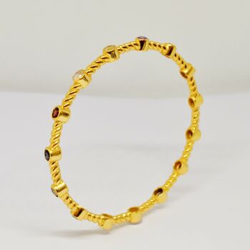 Nine Gemstones Gold Bracelet, 4 of 5