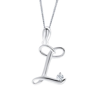 Alphabet Initial Necklaces In Sterling Silver, 9 of 11