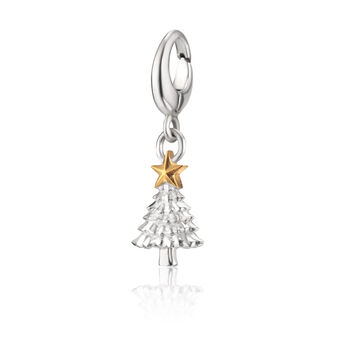 Sterling Silver Christmas Tree Charm Necklace, 7 of 8