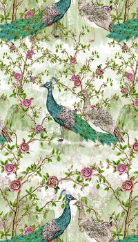 Iya Valley Love Story Peacock Wallpaper, 3 of 5