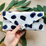 Personalised Dotty Recycled Leather Clutch Purse, thumbnail 2 of 8