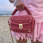 Personalised Alisha Crotchet Woven Cross Body Bag, thumbnail 1 of 6