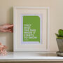 Personalised Favourite Song Lyrics Or Quote Print, thumbnail 2 of 7