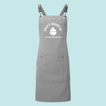 Personalised Barbecue Apron Chilling And Grilling, 3 of 7