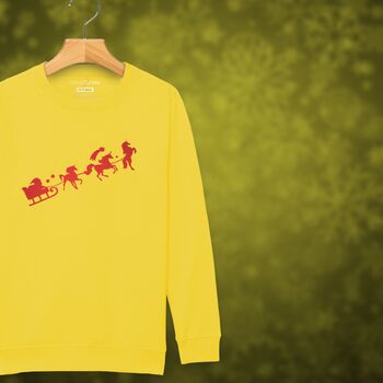 Unicorn Sleigh Kids Sweatshirt Christmas Jumper, 4 of 11