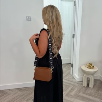 Black Egyptian Eye Bag Strap | Extra Long Crossbody Replacement Bag Strap, 2 of 8