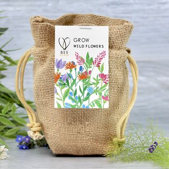 Save The Bee's Wildflower Jute Bag Grow Set, 4 of 5