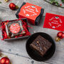 Christmas Vegan Mini Salted Caramel Brownie Gift Box, thumbnail 1 of 4