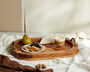 Lyon Wood Oval Serving Tray With Handles, thumbnail 1 of 3