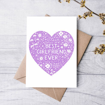 Best Girlfriend Ever Valentine's Day Card/Anniversary, 2 of 2