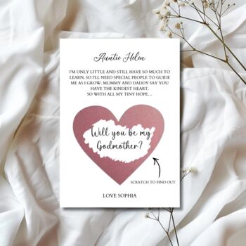 Godmother Scratch Off Proposal Card, Godparents Proposal, Surprise Scratch Reveal, 2 of 4