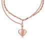 Rope Chain Heart Urn Ashes Bracelet Rose Gold Plate, thumbnail 4 of 7