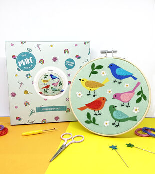 Garden Birds Large Embroidery Craft Kit, 2 of 4
