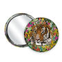 Wild Cat Tiger Pocket Mirror And Pouch, thumbnail 3 of 8