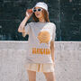 Staycation Women's Slogan T Shirt With Sun Graphic, thumbnail 4 of 4