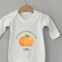 Personalised Cutest Pumpkin Ever Sleepsuit, thumbnail 2 of 2