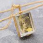 Square Glass Photo Locket Sterling Silver Necklace, thumbnail 3 of 5