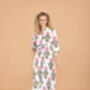 Indian Cotton Rosette Bloom Print Dress, thumbnail 1 of 4