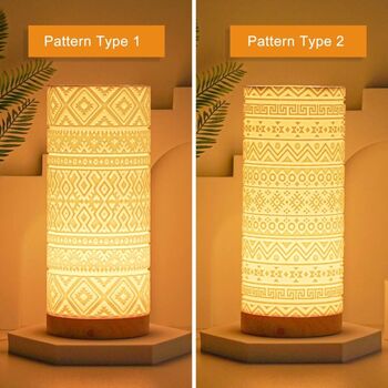 Boho Mediterranean Table Lamp 3D Printed Artistic, 6 of 6