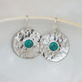 Sterling Silver Semi Precious Shield Earrings, thumbnail 10 of 12