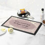 Personalised Classic Floral Quote Bar Mat, thumbnail 2 of 10