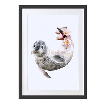 Seal Wildlife Botanical Art Print, 2 of 3