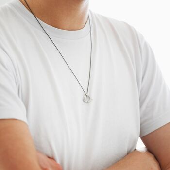 Men's Personalised Double Geometric Pendant Necklace, 3 of 8
