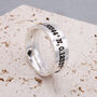 Latitude Longitude Coordinates Silver Ring 8mm Flat Profile, thumbnail 5 of 9