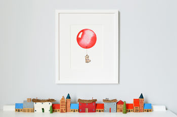 Personalised Children's Bright Red Balloon Print, 2 of 10