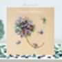 90th Birthday Blue Hydrangea Butterflies Card, Not 3D, thumbnail 7 of 11
