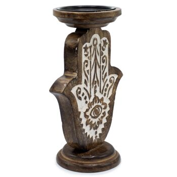 Hamsa Wooden Candle Holder, 4 of 6