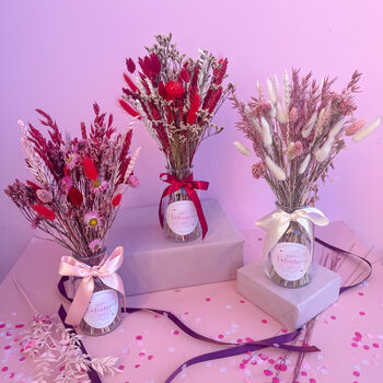 Valentines Dried Flower Gift With Vase, 2 of 6
