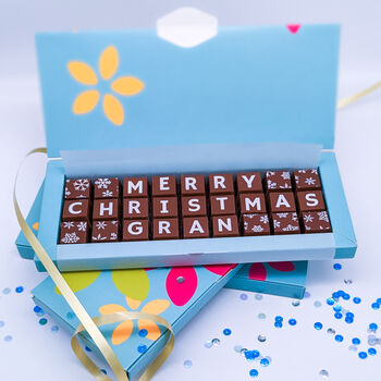 Personalised Nana Grandma Granny Christmas Chocolate, 4 of 8