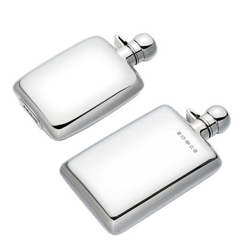 Sterling Silver Hip Flask, 3 of 6