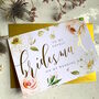 Gold Foil Maid Of Honour Card | Meadow Floral, thumbnail 3 of 4