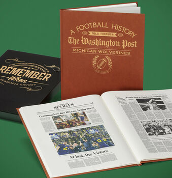 Michigan Wolverines College Football Personalised Gift Newspaper History Book, 12 of 12