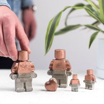 Robot Copper Concrete Family Set Variations Available, 9 of 12
