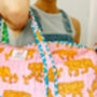 Handmade Indian Tiger Weekend Bag, thumbnail 7 of 9
