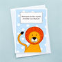 'Baby Lion' Personalised New Baby Card, thumbnail 1 of 3
