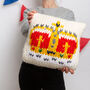 Royal Crown Cushion Cover Easy Knitting Kit, thumbnail 2 of 11