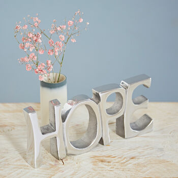 Free Standing Recycled Metal Hope Sign, 5 of 8