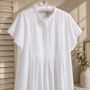 Polo Short Sleeve White Cotton Victorian Style Lace Trim Nightdress, thumbnail 2 of 7