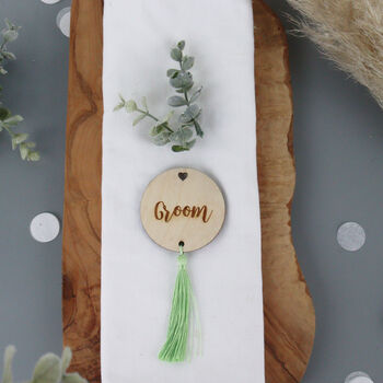 Personalised Round Tassle Place Settings, 7 of 8