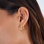 Designer Half Hula Hoop Earrings In 18ct Gold Vermeil, thumbnail 1 of 5