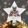 Personalised German Shepherd In Christmas Lights, thumbnail 8 of 10