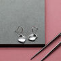 Personalised Sterling Silver Heart Drop Earrings, thumbnail 3 of 7