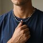 Men’s Personalised Morse Code Bead Necklace, thumbnail 1 of 8